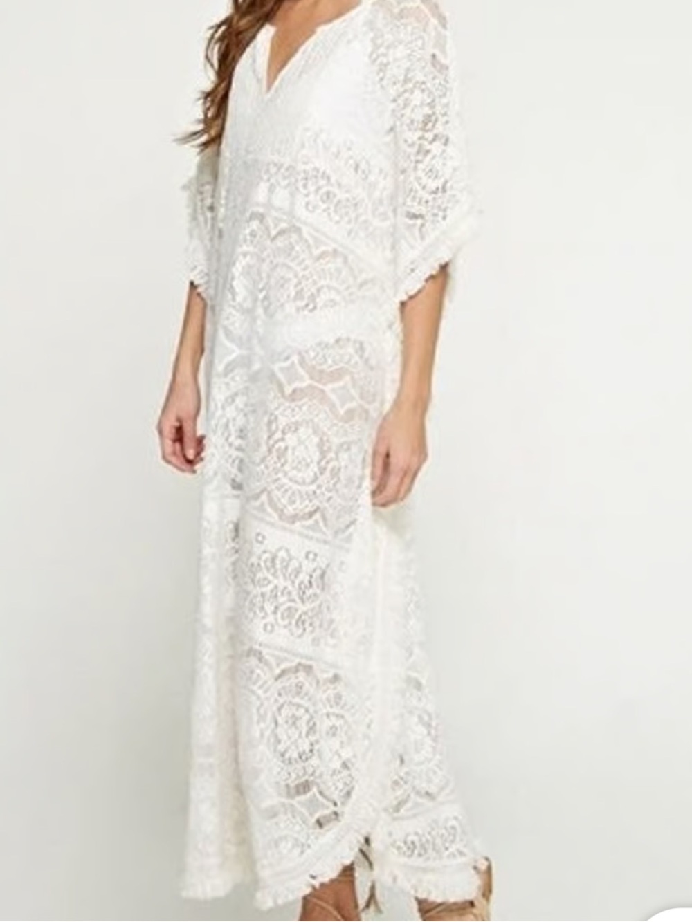Lovestitch Lace Caftan Swim Cover